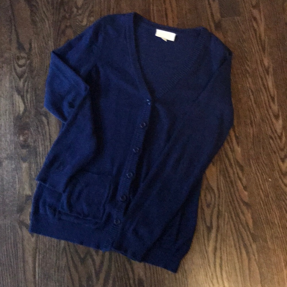 ModCloth navy boyfriend cardigan sz xs